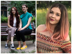 Diana Lazăr, Alina Basarabi (stânga) și Diana Gheorghiţă (dreapta)