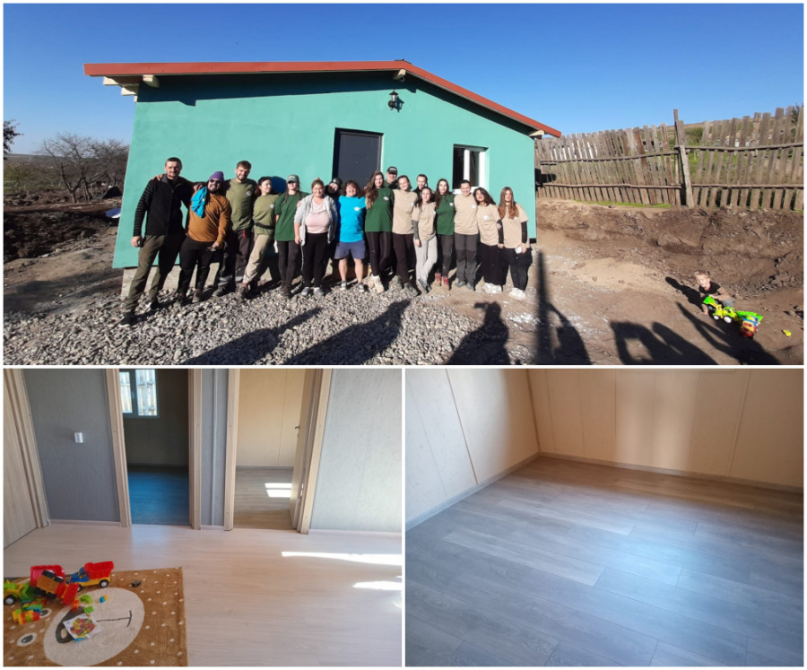 Trei case noi pentru copiii și bunicii rămași în stradă după potop