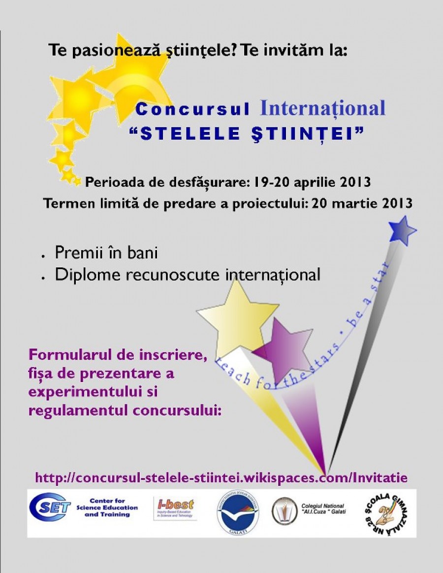 Concurs internaţional de lucrări experimentale organizat de Colegiul "Cuza"