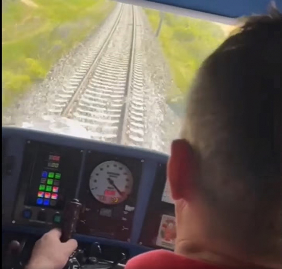 Record de viteză pentru o locomotivă, pe raza Regionalei CFR Galați (VIDEO)