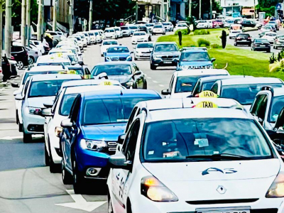 Taximetriștii gălățeni anunță trei zile de proteste, pentru eliminarea maşinilor Uber şi Bolt