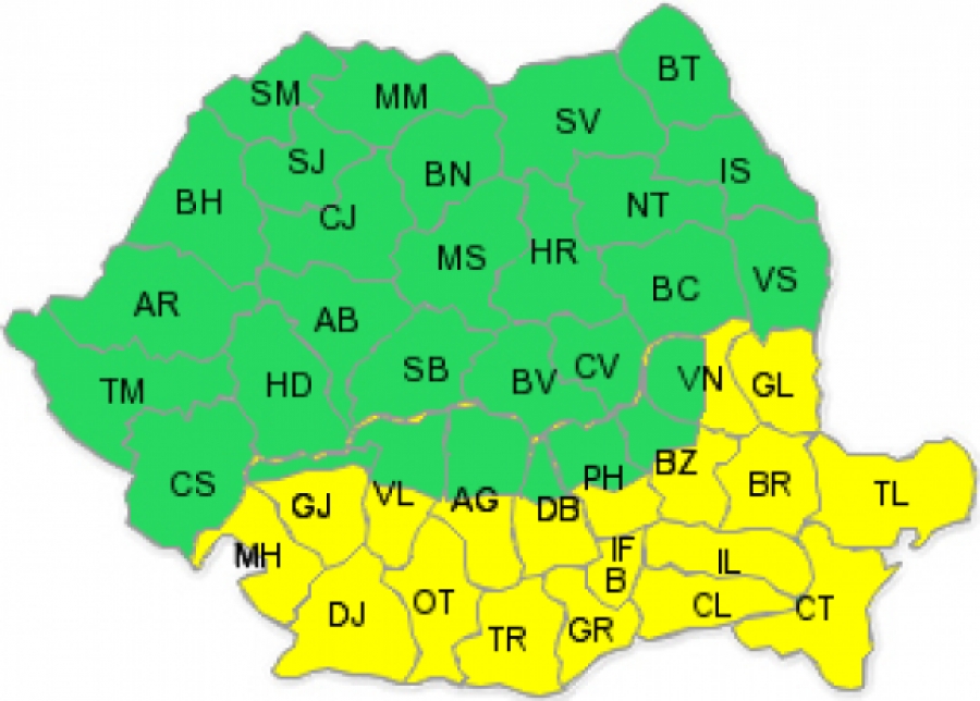 PROGNOZA METEO/ Codul galben de CANICULĂ se menţine la Galaţi