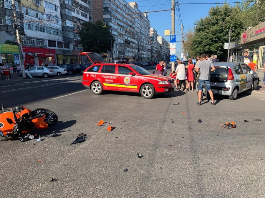 Motociclist accidentat grav pe strada Brăilei