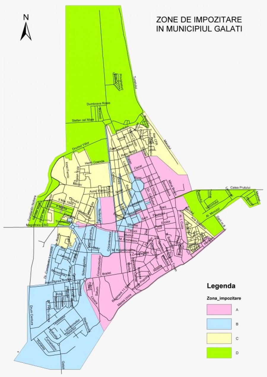 Eu în ce zonă stau? Harta fiscală a Galaţiului