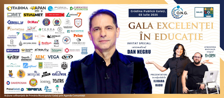Dan Negru vine la Galați ca să-i cunoască pe elevii cu performanțe