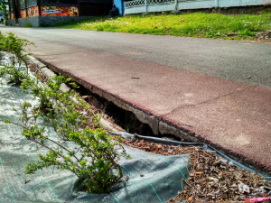 Accident de teren, lângă pista pentru biciclete de pe strada Brăilei