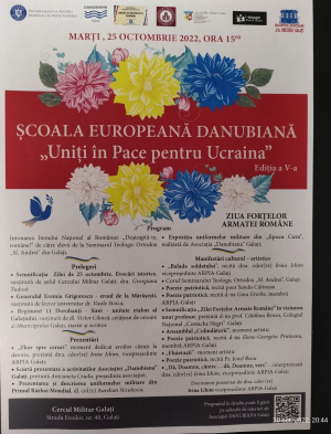 Deschiderea proiectului Școala Europeană Danubiană. „Uniți în pace pentru UCRAINA”