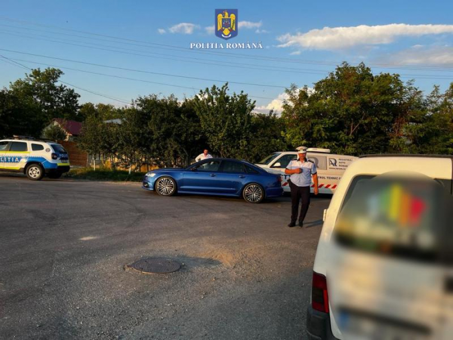 Control cu zeci de amenzi în traficul greu din Galați