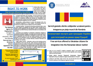 Pliante în engleză și ucraineană, pentru refugiați