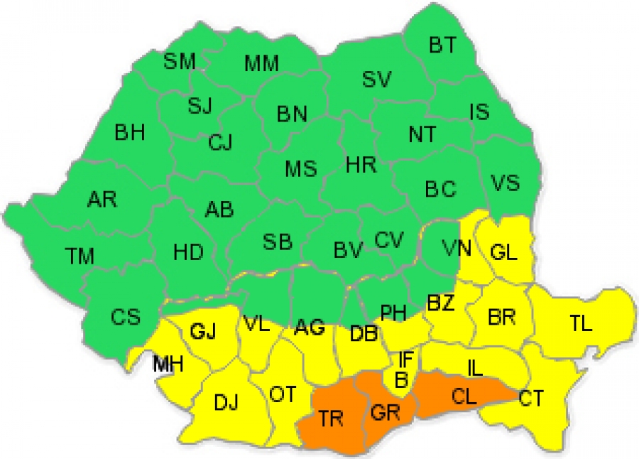 PROGNOZA METEO: Galaţiul, sub COD GALBEN de CANICULĂ şi sâmbătă