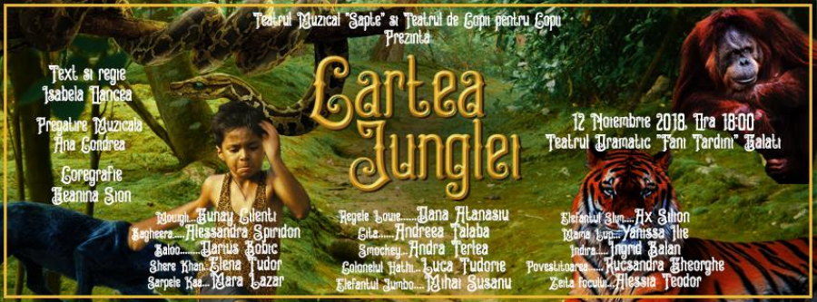 ”Cartea junglei”, luni şi marţi seară. Dedicat copiilor și jucat de copii