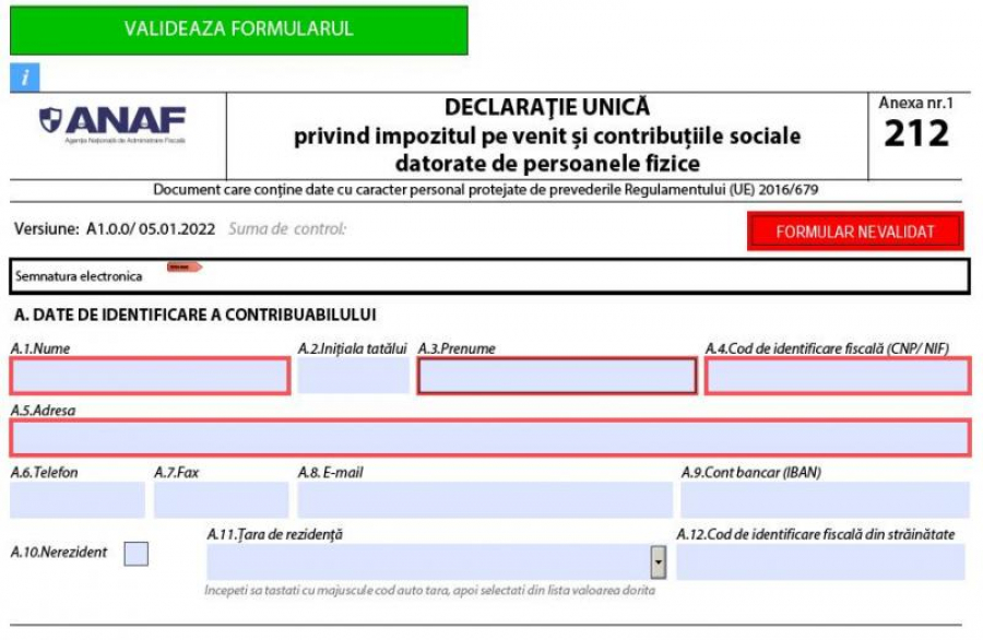 Depunerea declarației unice, ultima zi