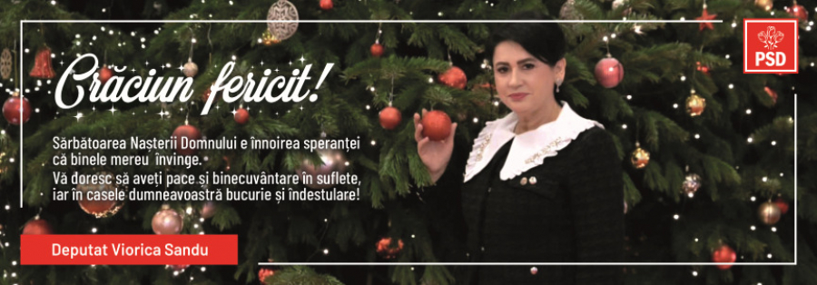 Deputat Viorica Sandu vă ureaza Crăciun fericit!