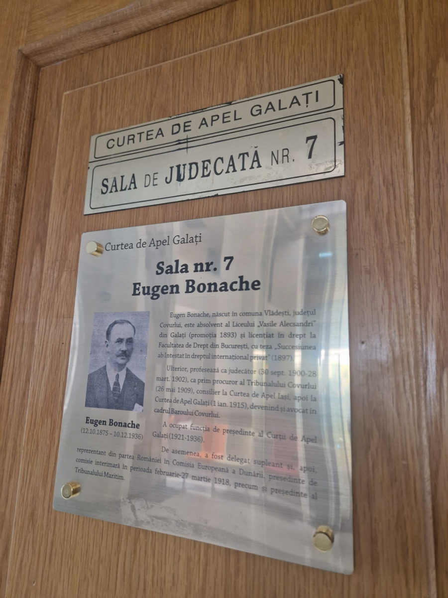 Primul președinte al Curții de Apel Galați dă nume unei străzi