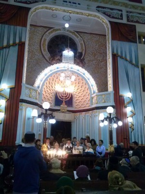 VIDEO/ De Hanuka, cu oaspeţi din capitală şi Israrel: A fost inaugurat la Galaţi „Templul meseriaşilor” 