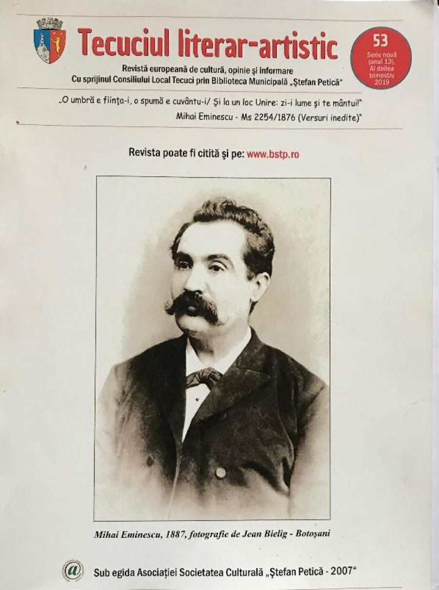 ”Tecuciul literar-artistic”, dedicat copios lui Eminescu