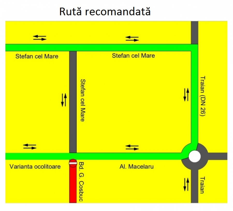 Modificare a semnalizării rutiere pe strada Ştefan cel Mare