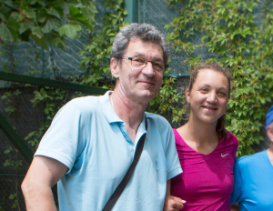 Marius Ţig şi Patricia, la un turneu ITF de la Galaţi, în 2014