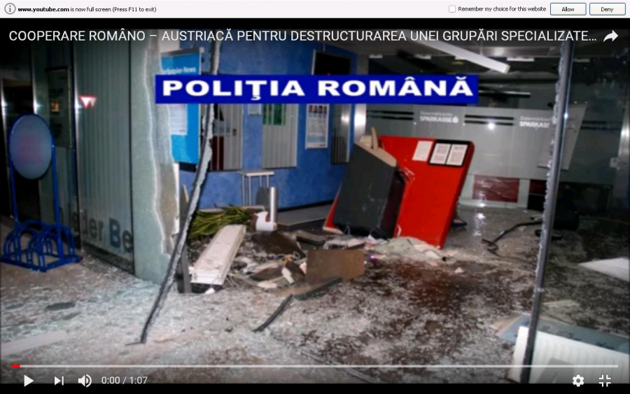 Grupare de hoţi periculoşi, reţinută la Galaţi. Cum spărgeau pereţii băncilor, ca să fure bancomate (VIDEO)