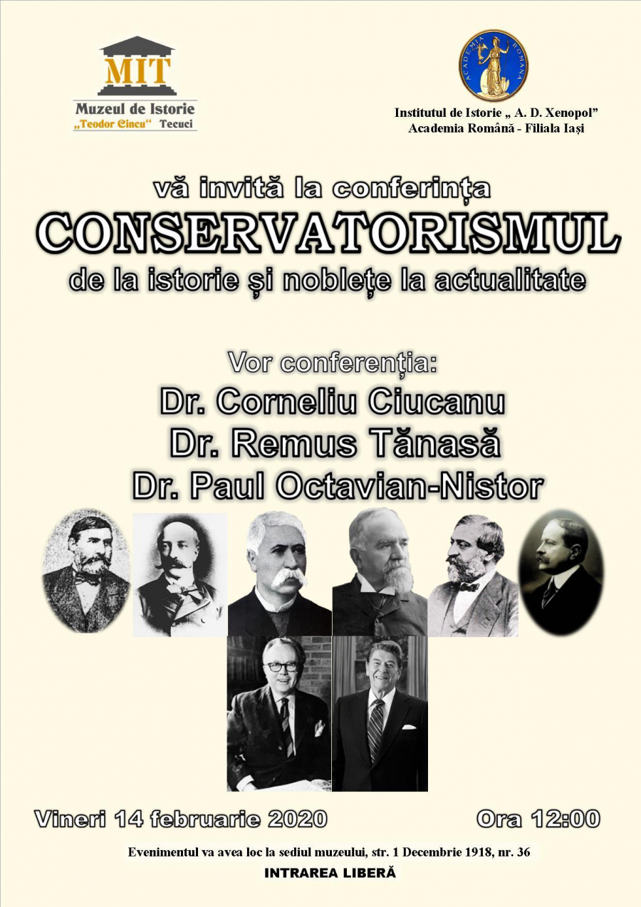 ”Conservatorismul - de la istorie și noblețe la actualitate”, la Tecuci