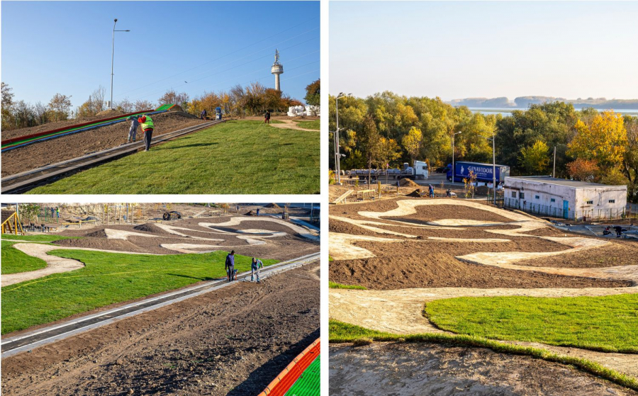 Mai mult verde pe malul Dunării. Plantări în viitorul parc de aventură din orașul Galați