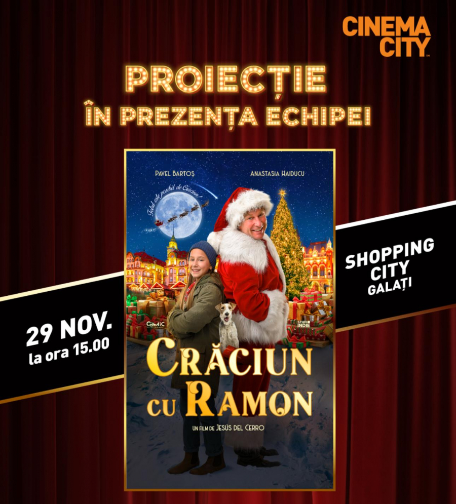 Caravana filmului „Crăciun cu Ramon” a ajuns la Galați