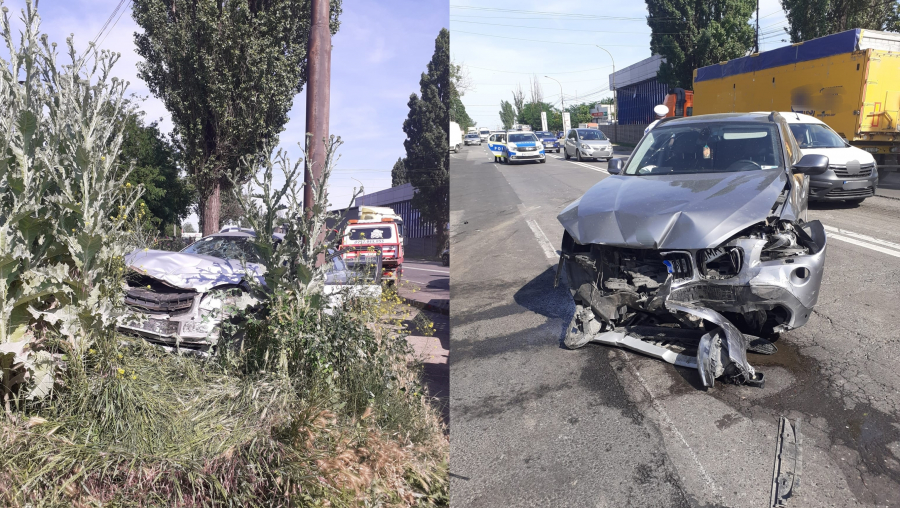 UPDATE: Opt persoane, rănite într-un accident rutier grav, la ieșirea din Galați. Trei copii au ajuns la spital