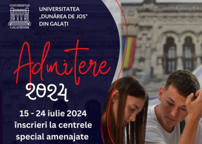 Înscrieri pentru admitere la „Dunărea de Jos”, până pe 24 iulie