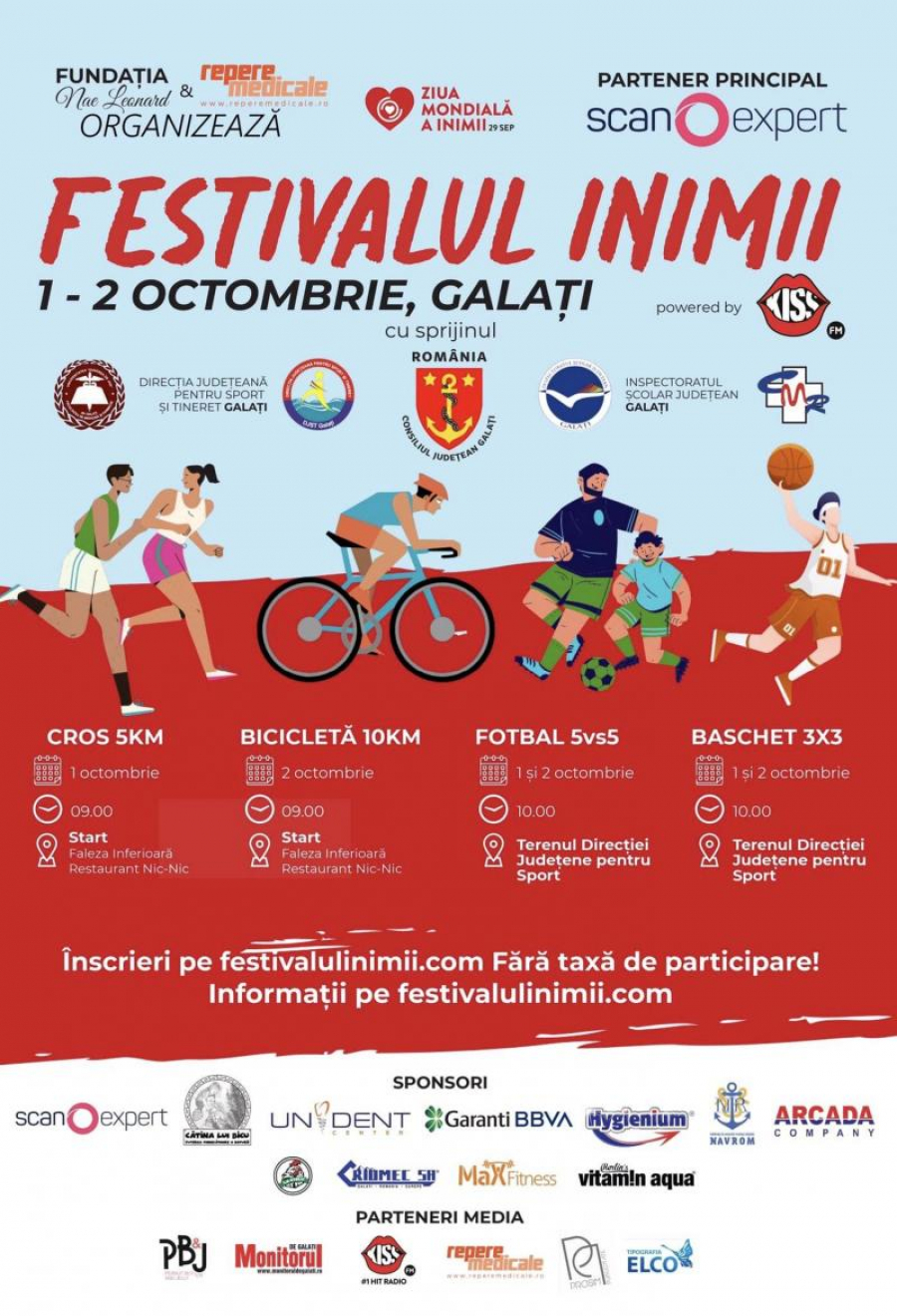 Competiții sportive, cu ocazia Zilei Mondiale a Inimii