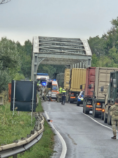 Accident cu un convoi militar între Galați și Brăila