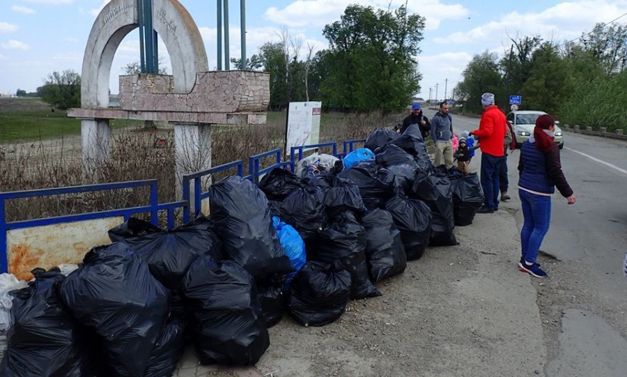 Acţiune de ecologizare pe malul tulcean al Dunării