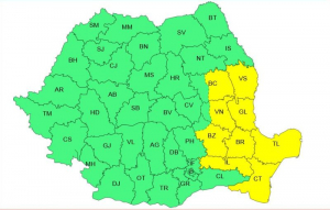 Galaţiul, tot &icirc;n bătaia v&acirc;ntului. Codul galben a fost prelungit