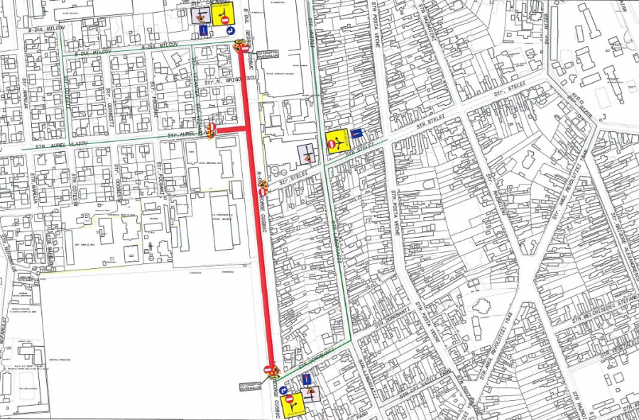 O nouă restricţie de trafic pe bulevardul George Coșbuc