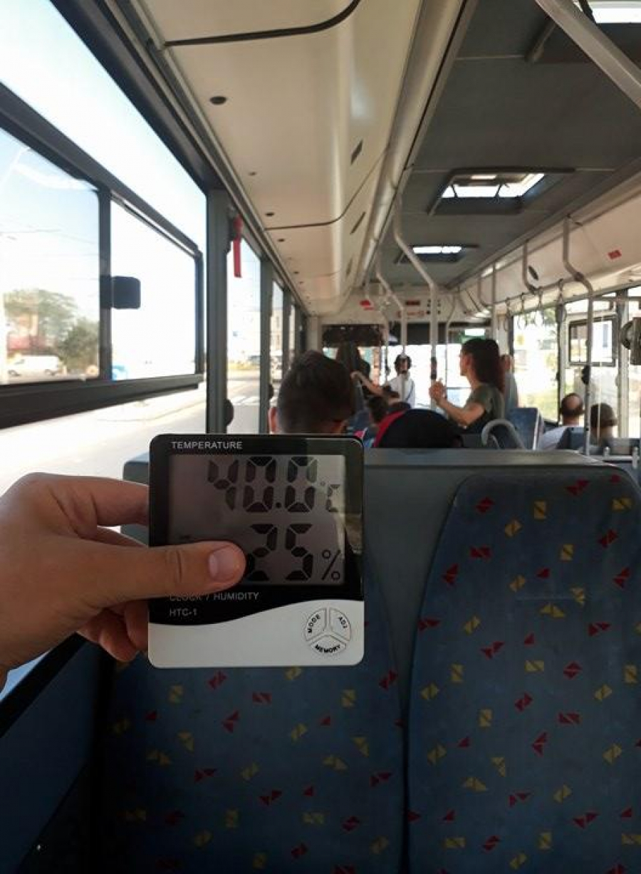 40 de grade Celsius în autobuzele TRANSURB!