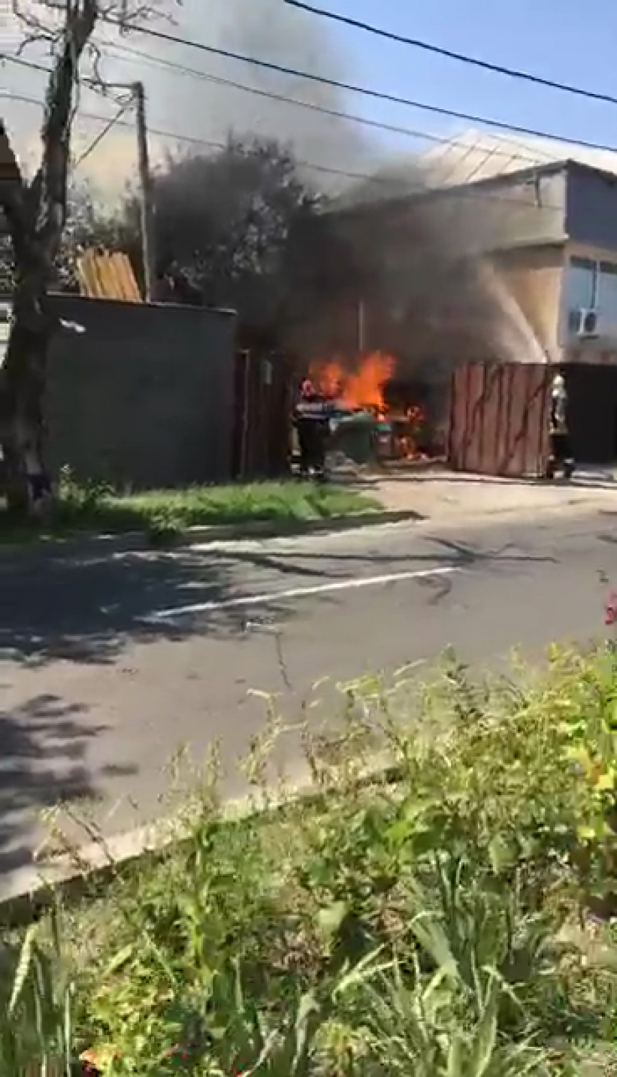 Incendiu la un atelier de tâmplărie