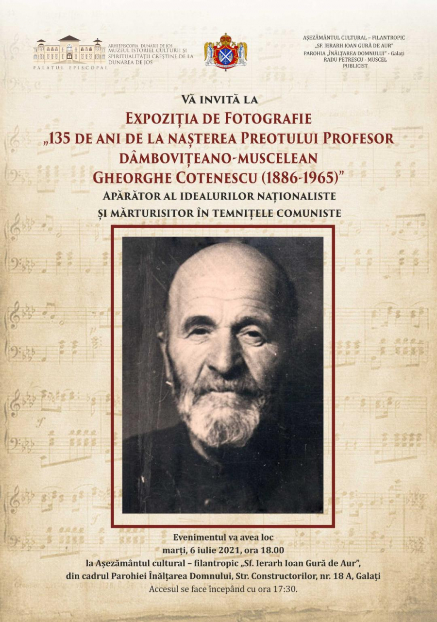 Expoziţie de fotografie dedicată preotului-profesor Gheorghe Cotenescu