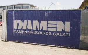 O navă pentru platformele marine, gata de lansare, la Damen Galaţi