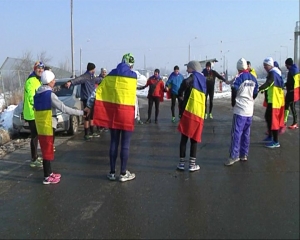 SEMIMARATON la -14 grade Celsius, la Galaţi. ZIUA UNIRII, marcată prin sport
