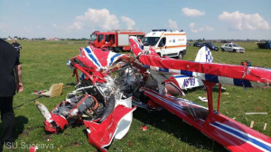 Situație de urgență - Un avion de mici dimensiuni s-a prăbușit în județul Bacău