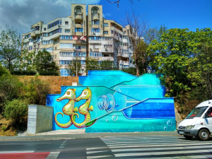 Artă urbană cu mesaj ecologist, pe Faleza Superioară (FOTO)