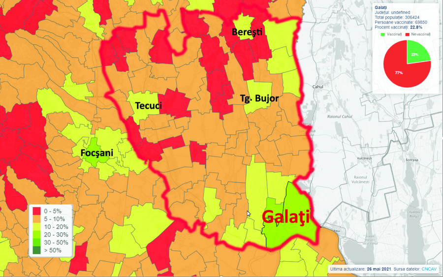 Exclusiv VL - Vaccinat la oraş sau în satul tău codaş. Cum stau comunele gălăţene la imunizarea anti-COVID-19
