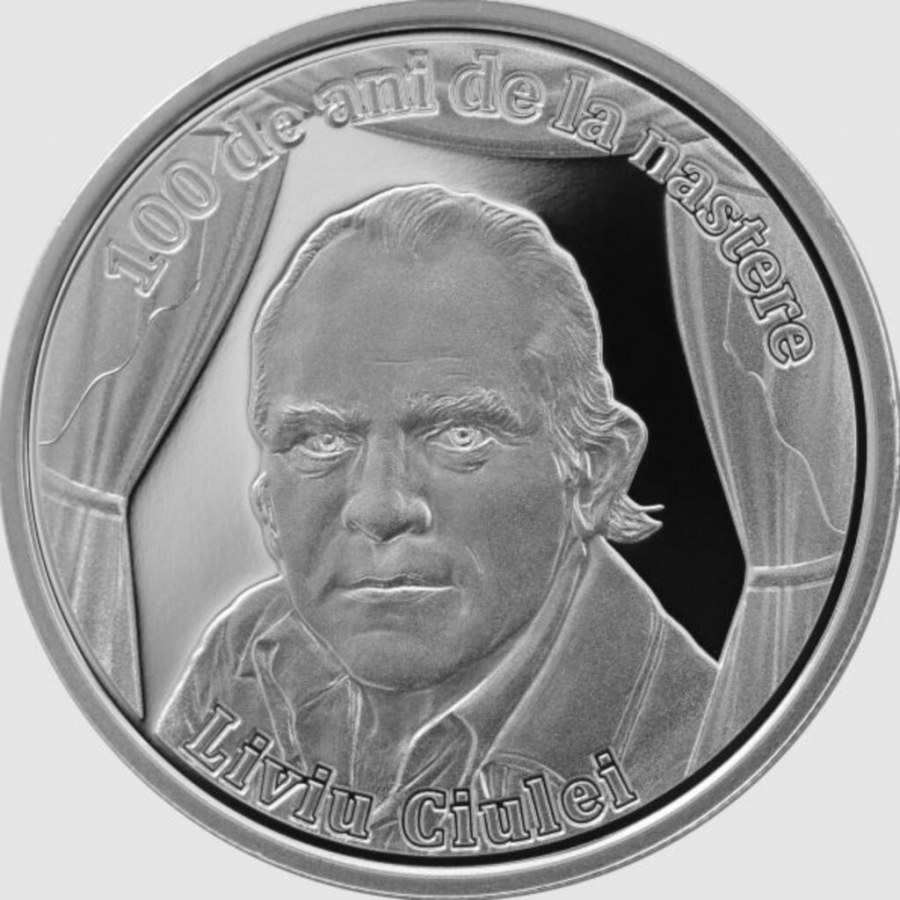 Monedă de argint în memoria lui Liviu Ciulei