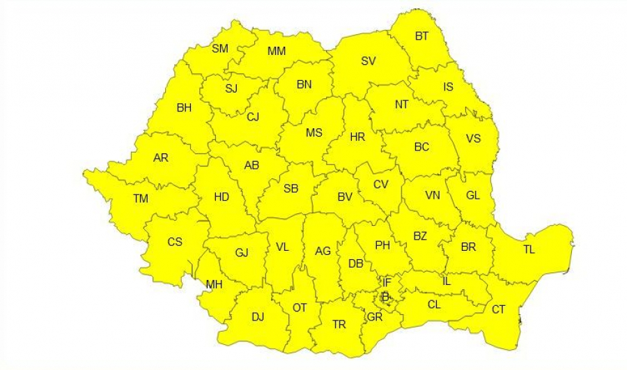 Galaţiul, sub Cod galben de vânt şi instabilitate atmosferică