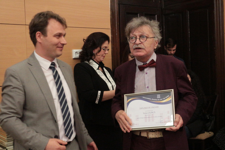 Victor Cilincă, premiat de Universitatea “Dunărea de Jos” din Galaţi, pentru întreaga carieră jurnalistică