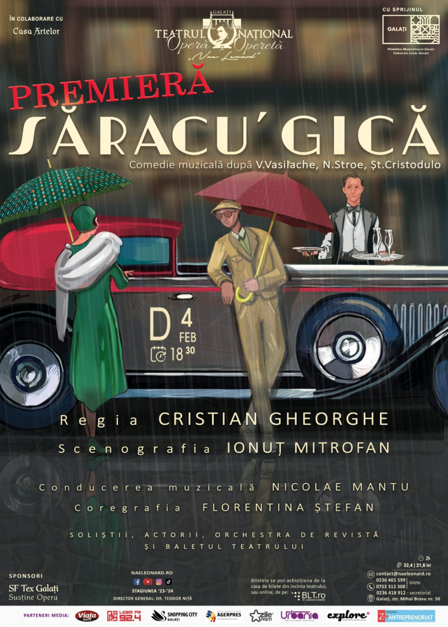 "Săracu' Gică", premieră la Teatrul "Nae Leonard"
