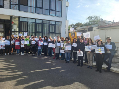 Protestul de vineri al salariaților CJAS Galați