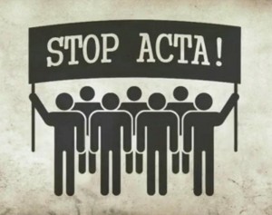 Protest împotriva ACTA la Galaţi