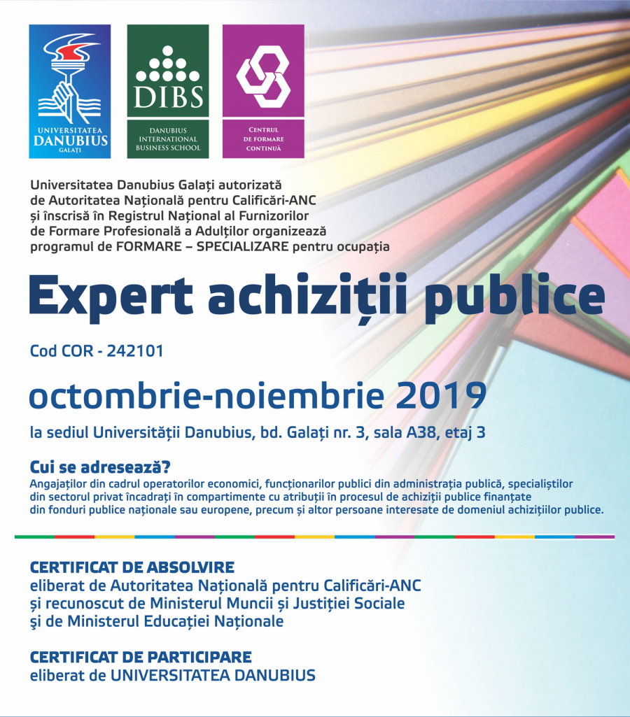 PROGRAM DE FORMARE - Expert achizitii publice