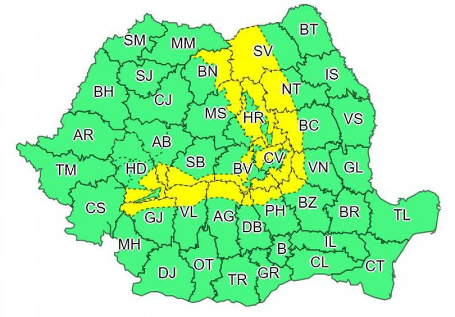 Ploi, vânt și răcire a vremii în weekend. Cum va fi la Galați