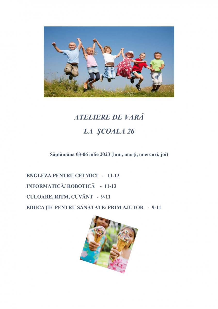 Ateliere de creație pentru elevii gălăţeni